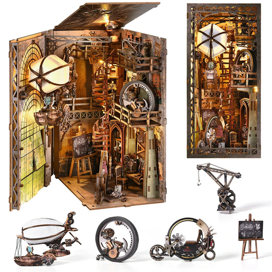 The Aeronaut’s Atelier – Steampunk 3D DIY Book Nook Kit