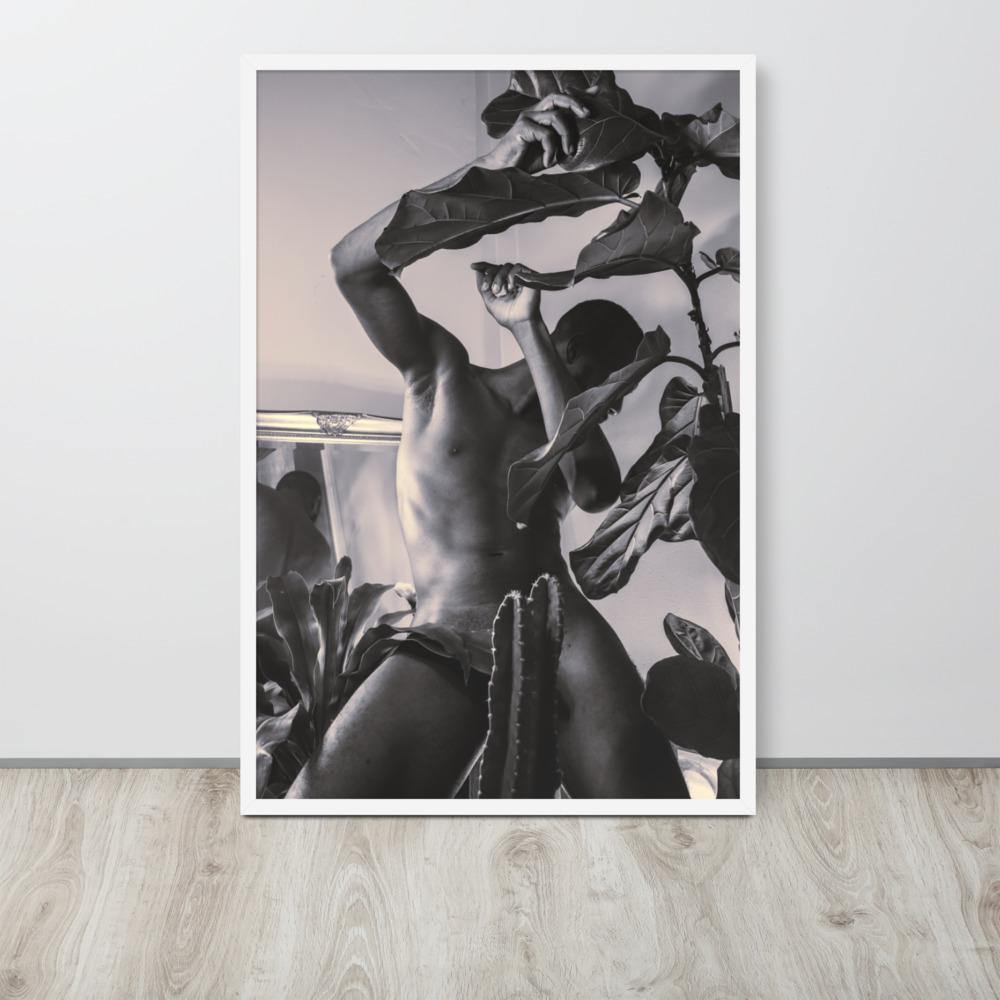 The Fiddler (Black & White) Framed poster - Innovign Art