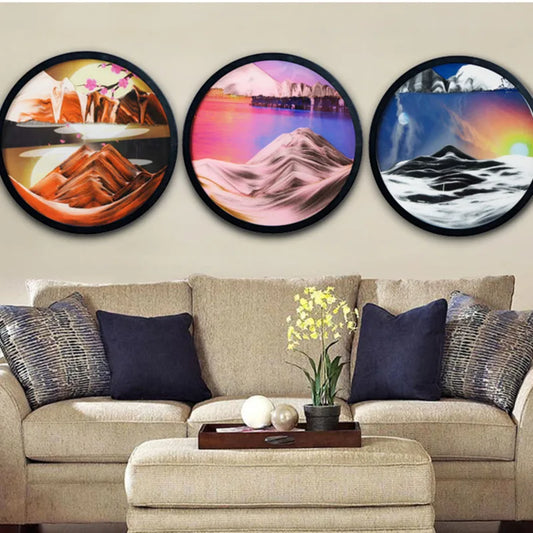 The Celestial Horizon – Dual-Orbit Wall-Mounted Sandscapes