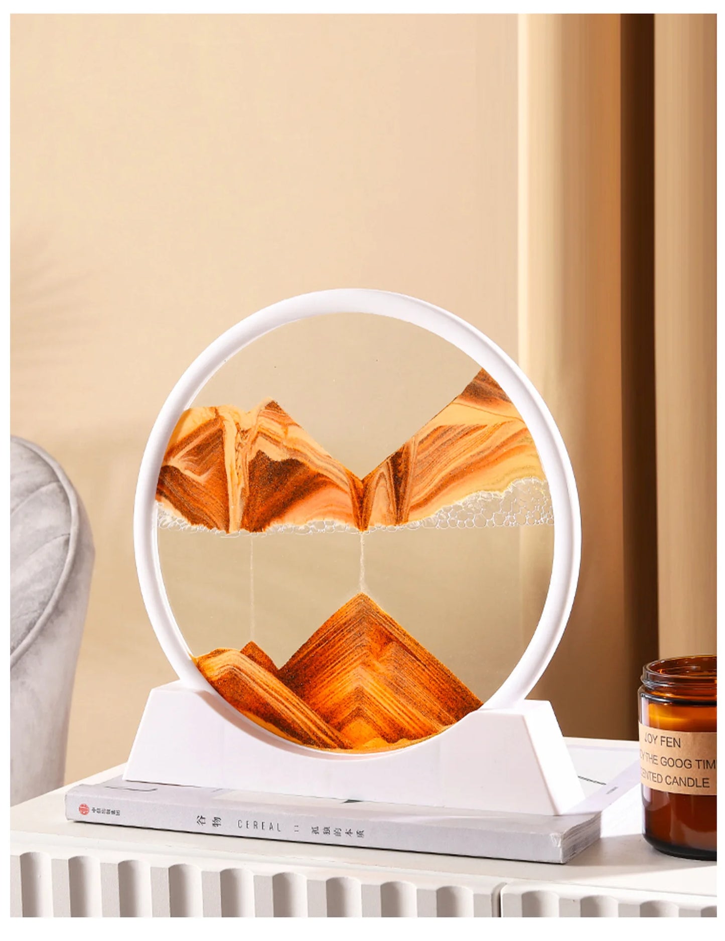 The Arctic Minimalist – Pure White Kinetic Art Frame