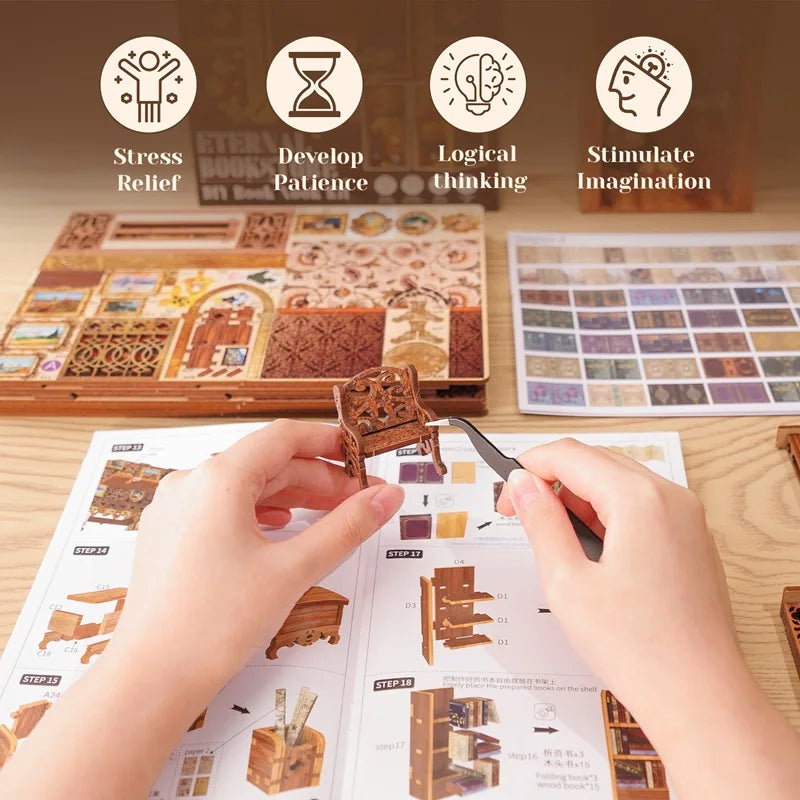 The Eternal Bookstore – Grand Library 3D Miniature Kit