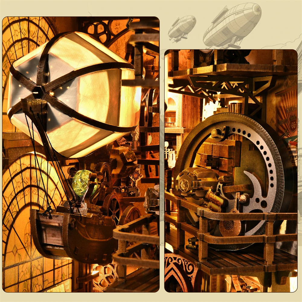 The Aeronaut’s Atelier – Steampunk 3D DIY Book Nook Kit