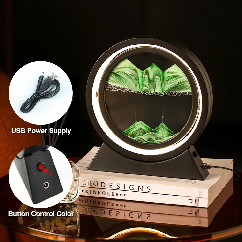 The Eclipse Lumina – Integrated Kinetic Sand Art & Mood Lamp