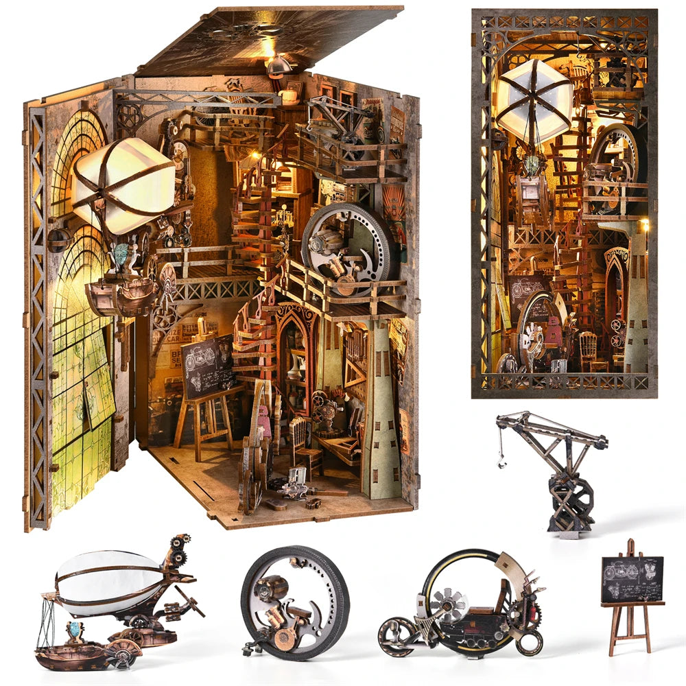 The Aeronaut’s Atelier – Steampunk 3D DIY Book Nook Kit