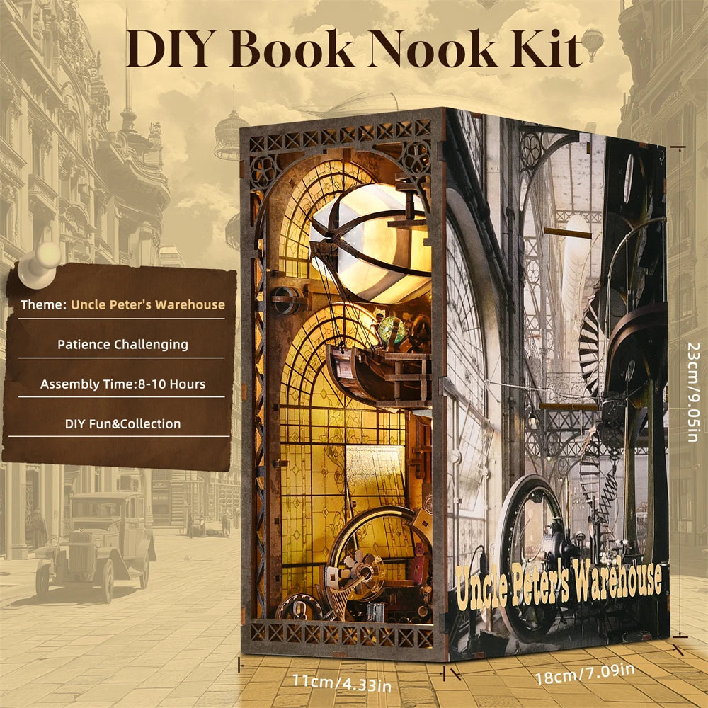 The Aeronaut’s Atelier – Steampunk 3D DIY Book Nook Kit