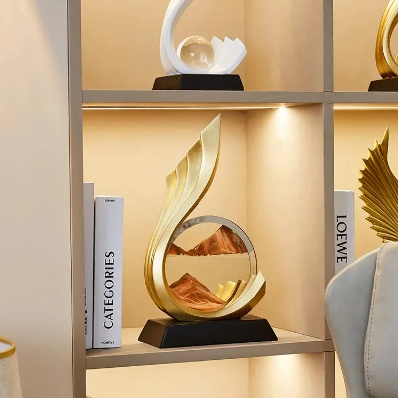 The Golden Wing – Sculptural Kinetic Sand Masterpiece