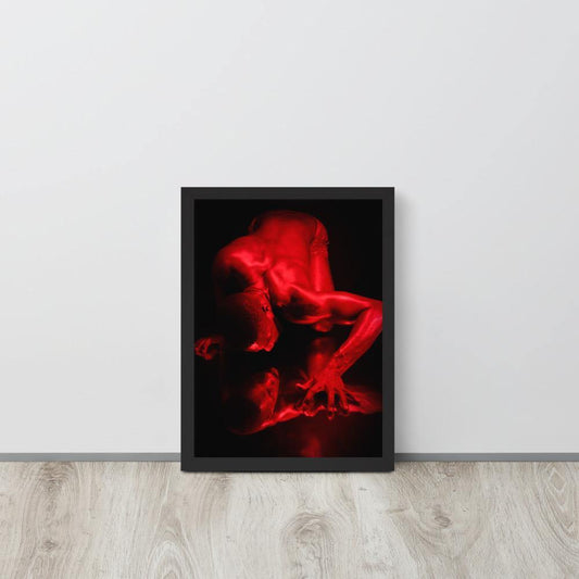 Introspection Red Framed poster - Innovign Art