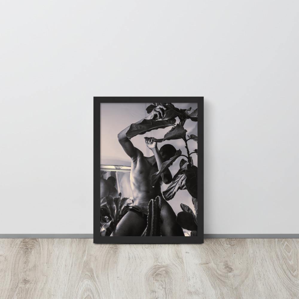 The Fiddler (Black & White) Framed poster - Innovign Art