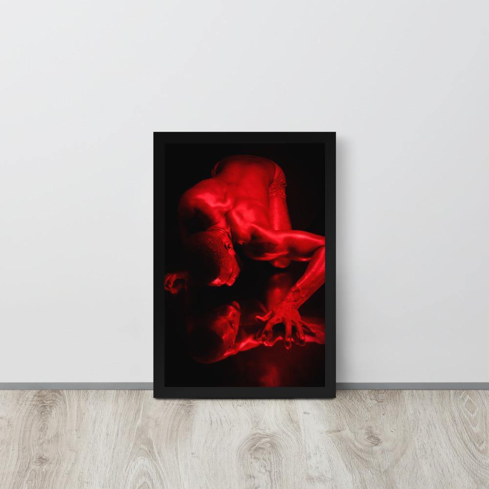 Introspection Red Framed poster - Innovign Art