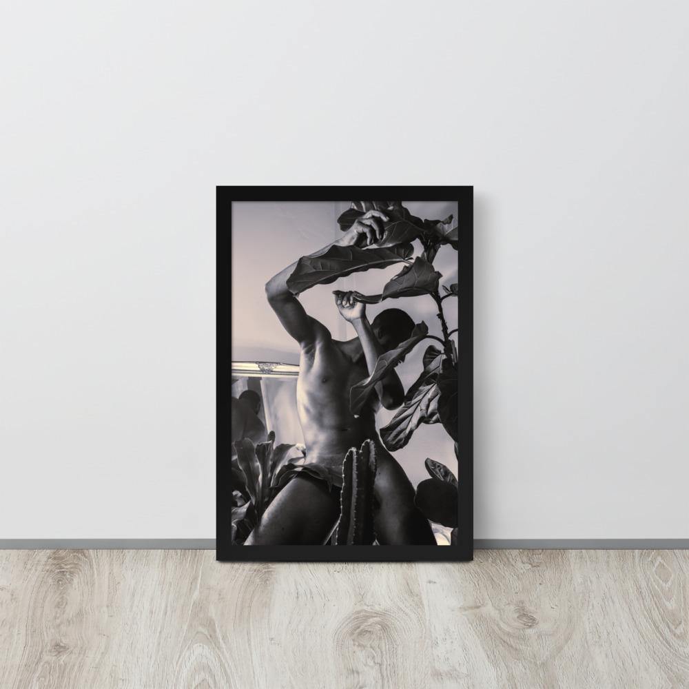 The Fiddler (Black & White) Framed poster - Innovign Art