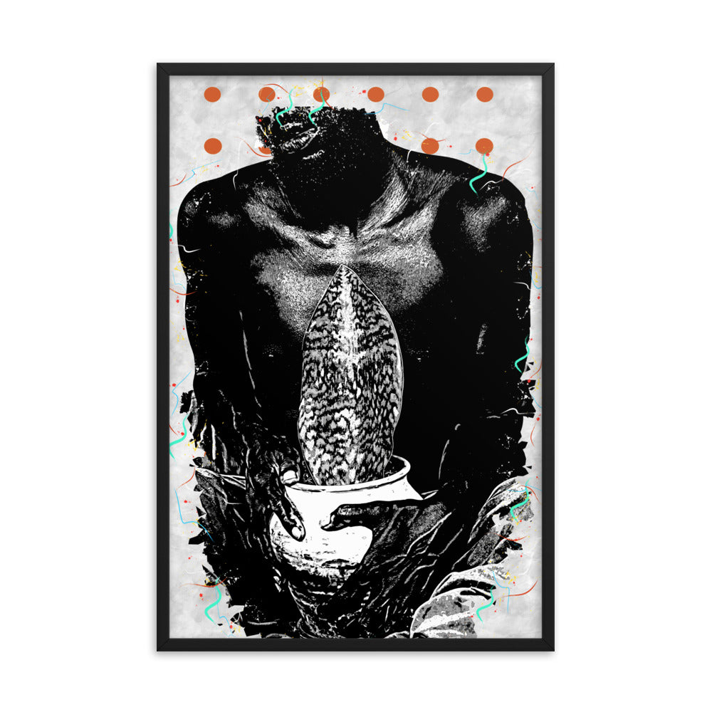 A Whale Fin's Cradle Pop Framed poster