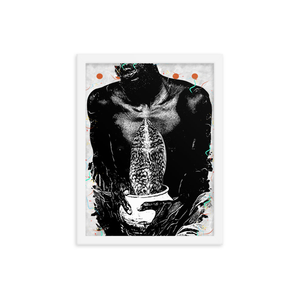 A Whale Fin's Cradle Pop Framed poster