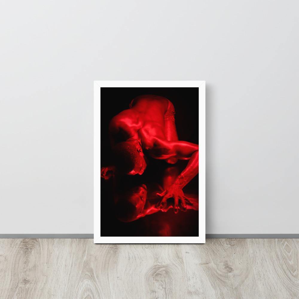 Introspection Red Framed poster - Innovign Art
