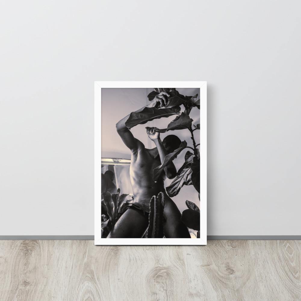 The Fiddler (Black & White) Framed poster - Innovign Art