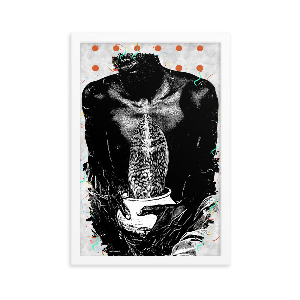 A Whale Fin's Cradle Pop Framed poster