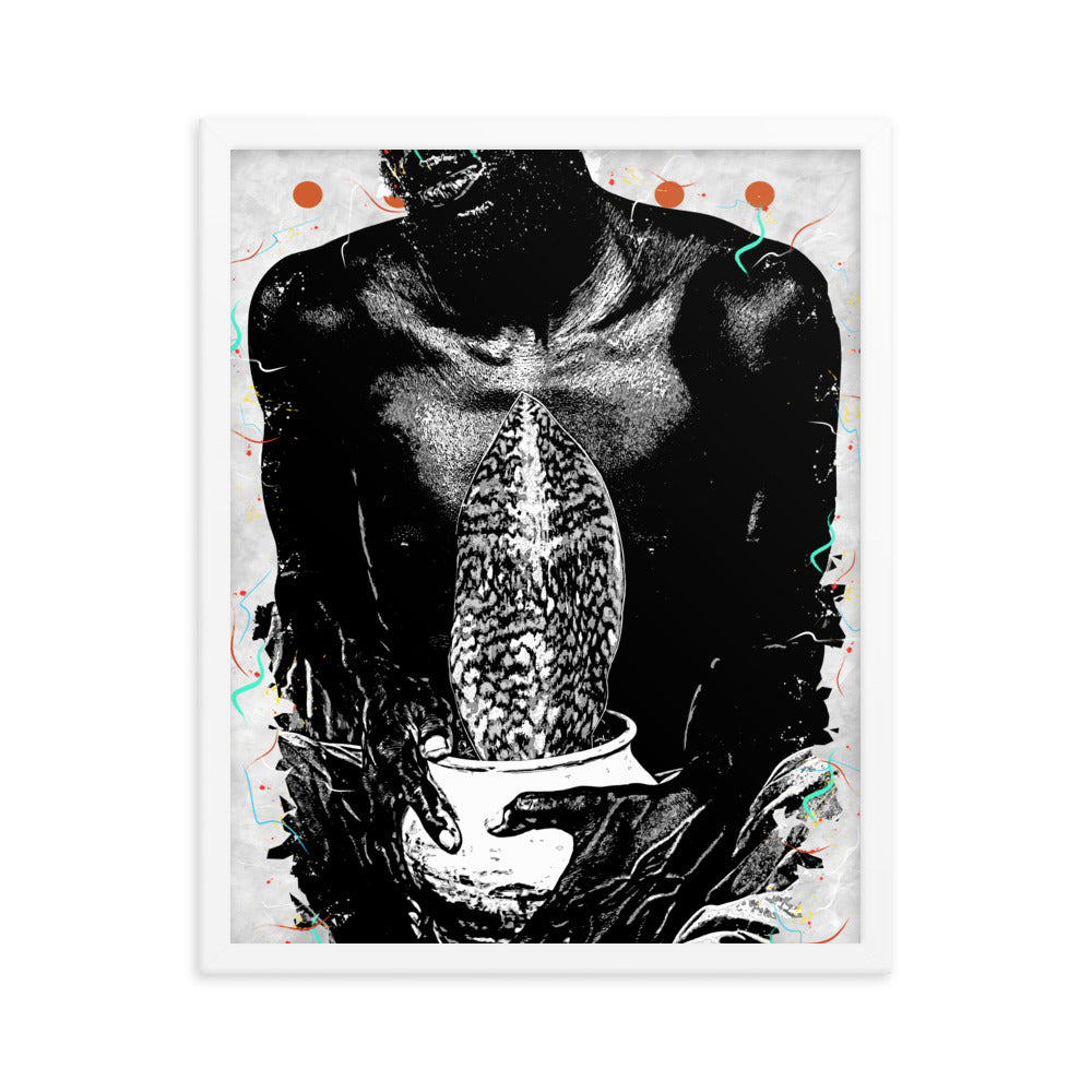 A Whale Fin's Cradle Pop Framed poster