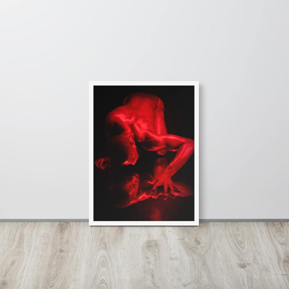 Introspection Red Framed poster - Innovign Art