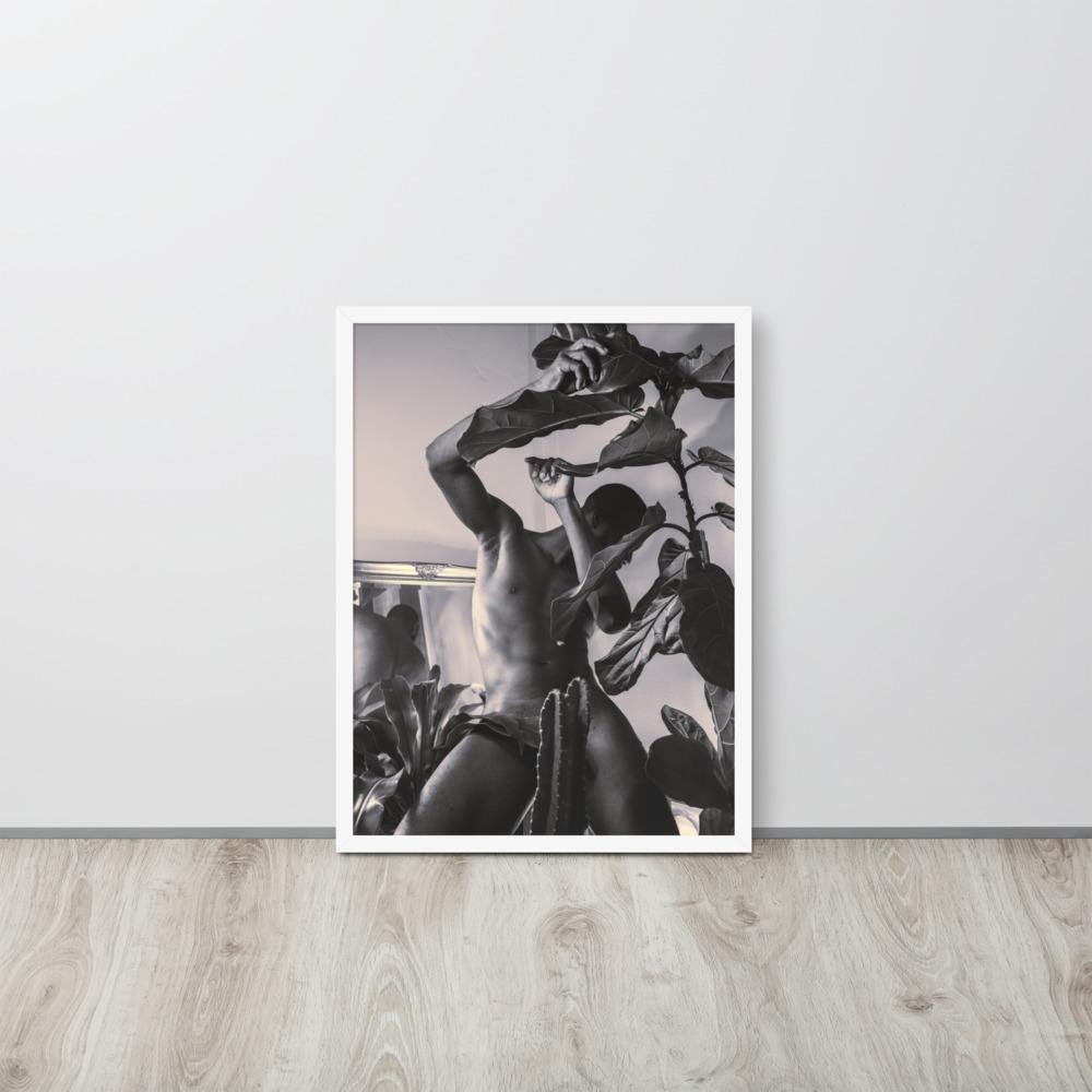 The Fiddler (Black & White) Framed poster - Innovign Art