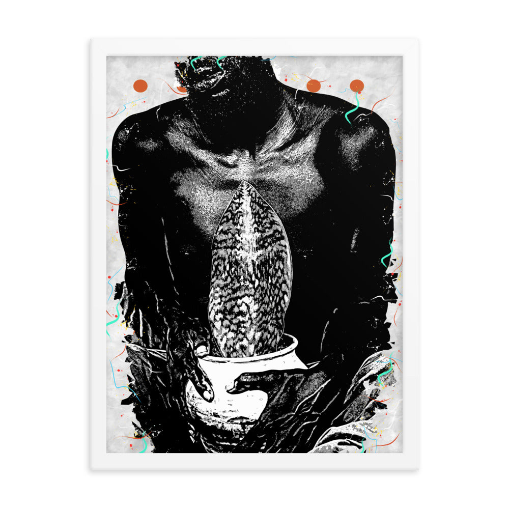 A Whale Fin's Cradle Pop Framed poster