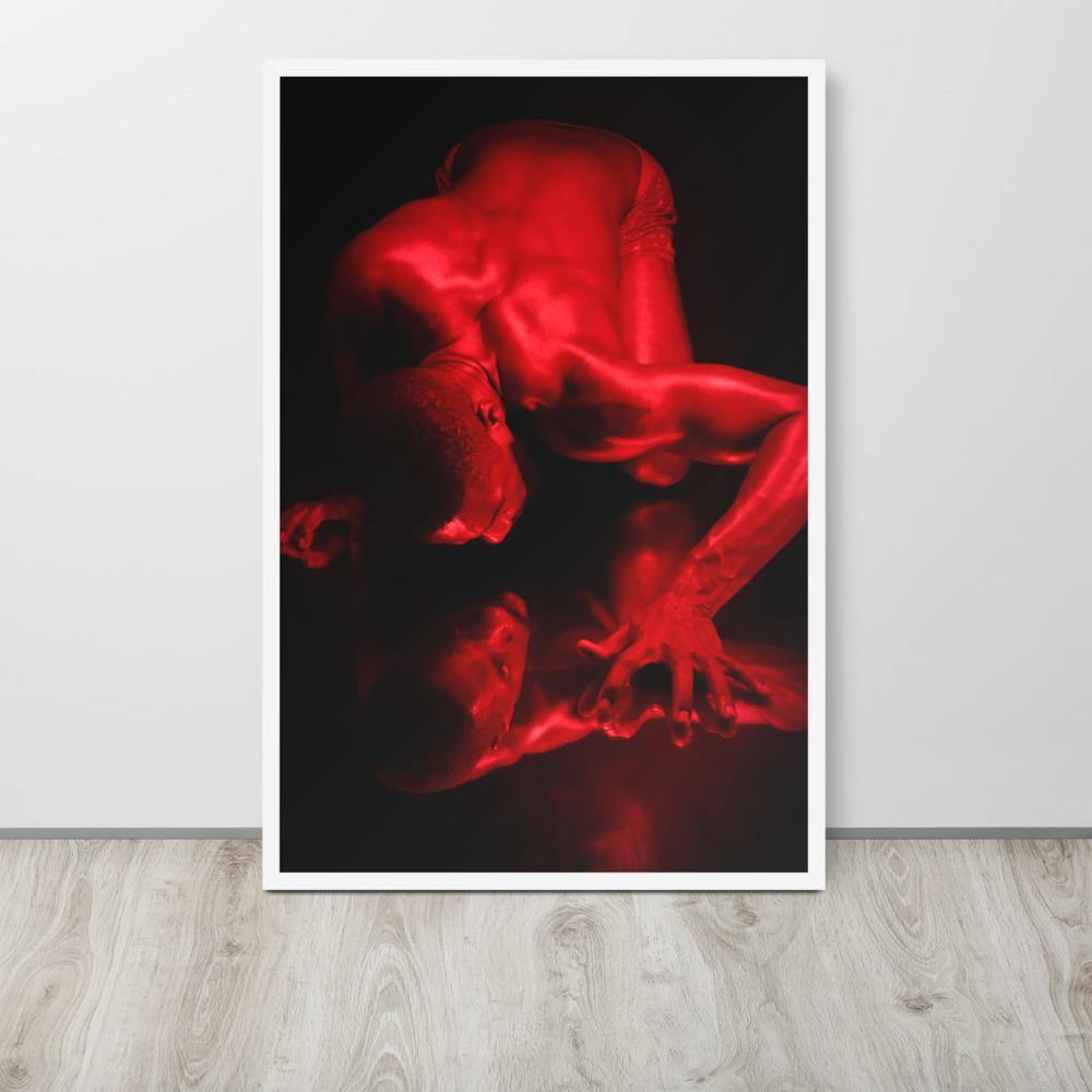 Introspection Red Framed poster - Innovign Art