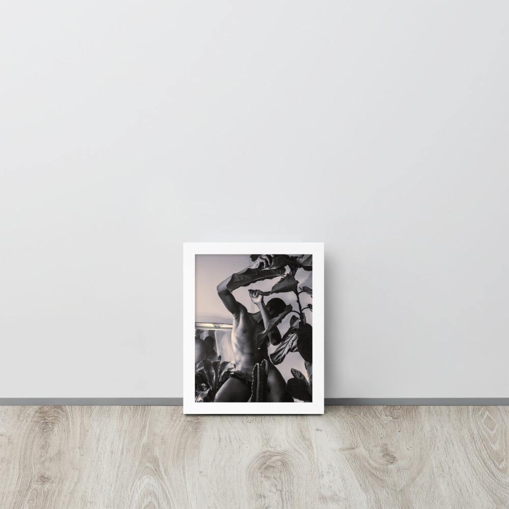 The Fiddler (Black & White) Framed poster - Innovign Art