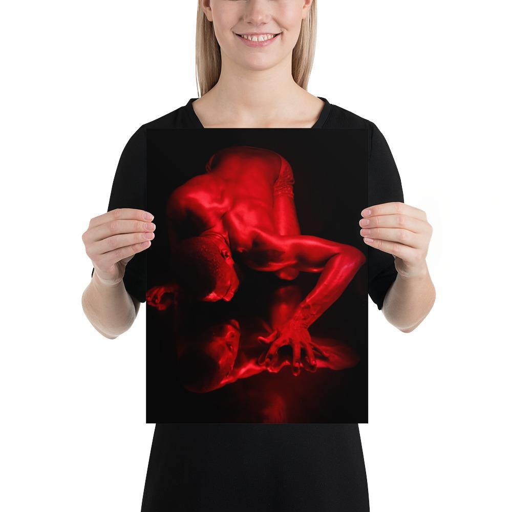 Introspection Red Poster - Innovign Art