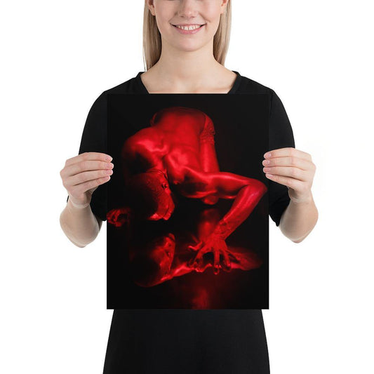 Introspection Red Poster - Innovign Art