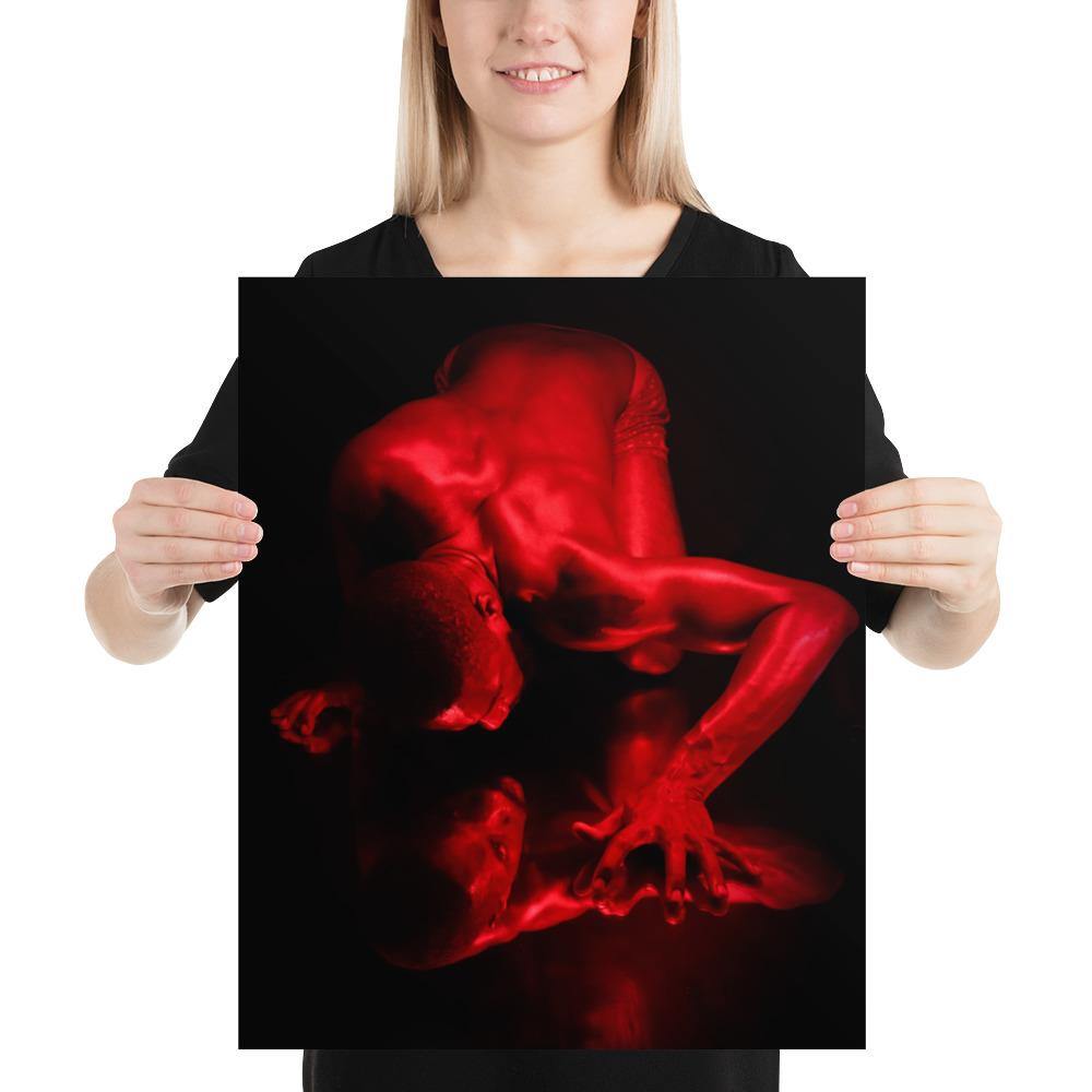 Introspection Red Poster - Innovign Art