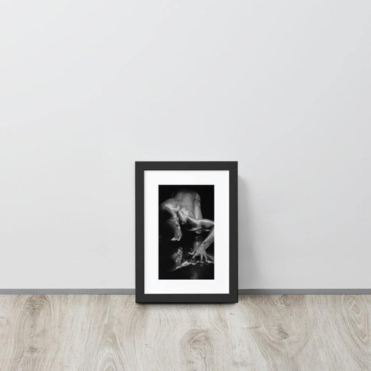 Introspection Black Matte Paper Framed Poster With Mat - Innovign Art