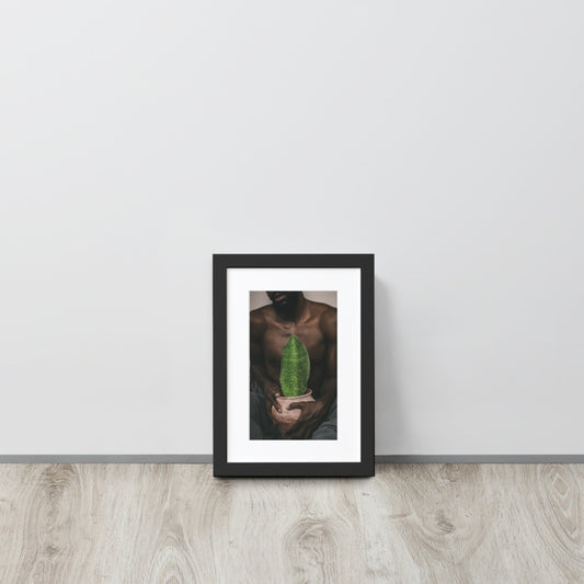 A Whale Fin's Cradle Matte Paper Framed Poster With Mat