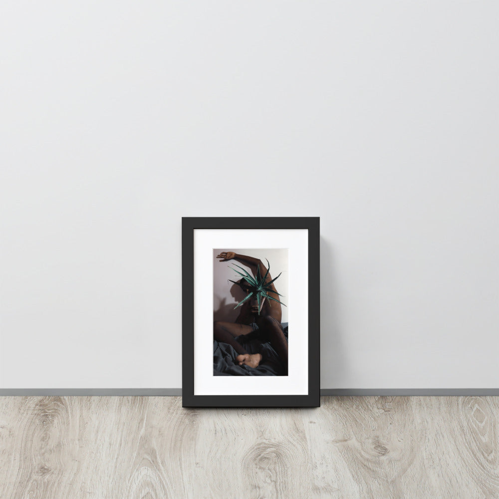 The Plant Daddy and His Aloes Matte Paper Framed Poster With Mat