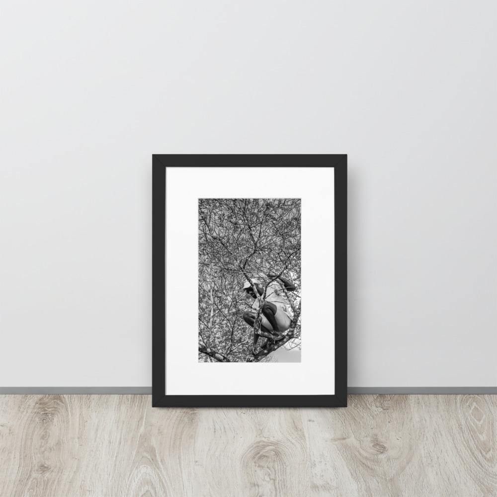 The Climber Matte Paper Framed Poster With Mat - Innovign Art