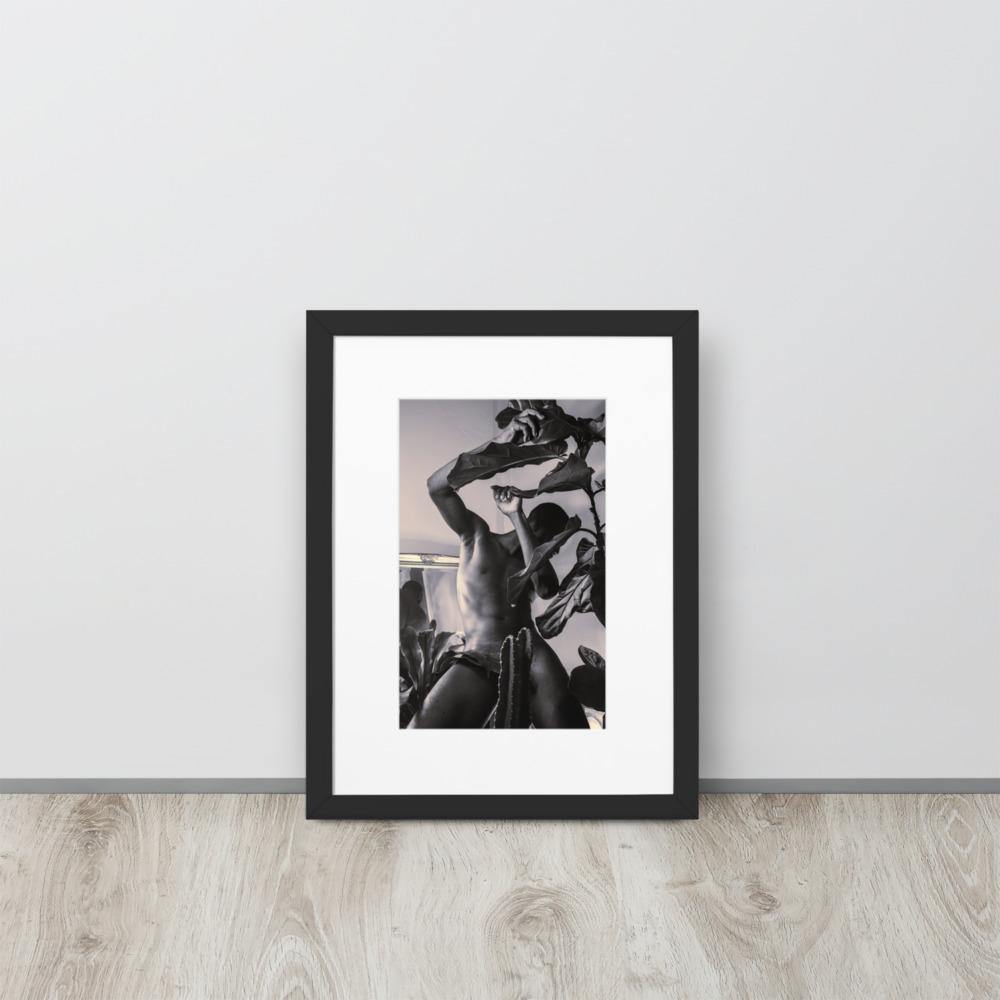 The Fiddler (Black & White) Matte Paper Framed Poster With Mat - Innovign Art