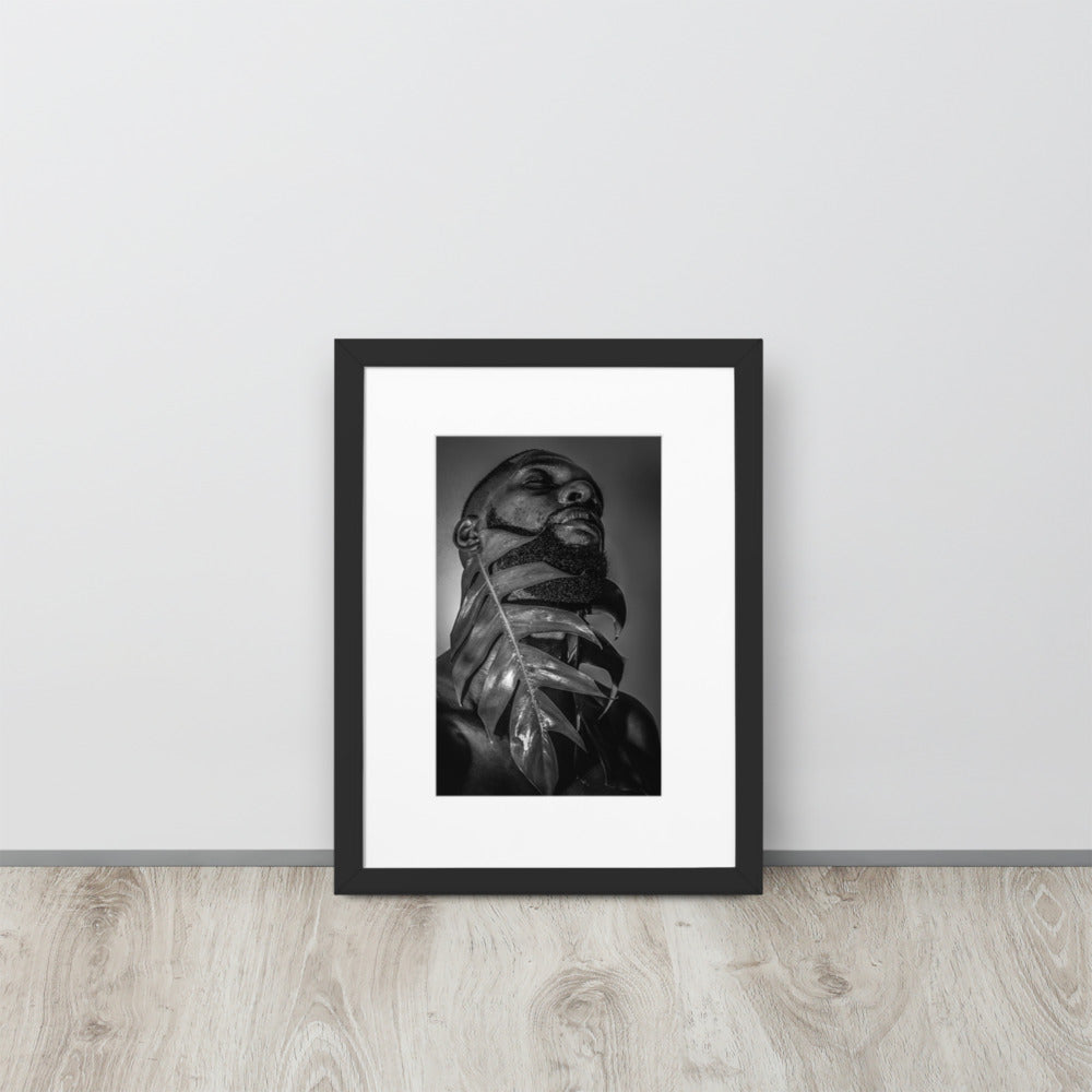 Fenestration Matte Paper Framed Poster With Mat (Black and White)