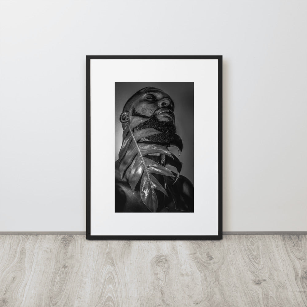 Fenestration Matte Paper Framed Poster With Mat (Black and White)