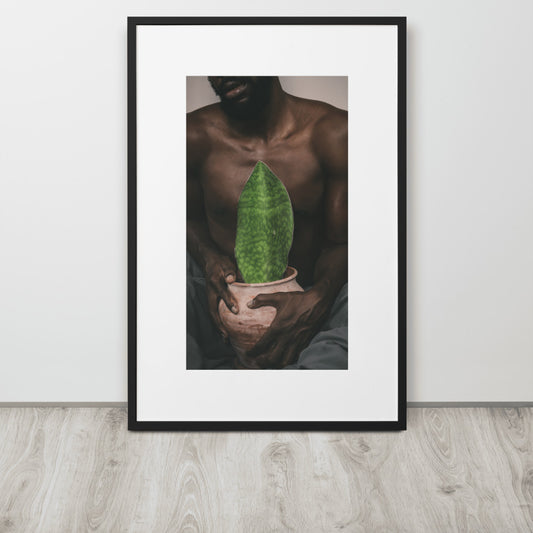 A Whale Fin's Cradle Matte Paper Framed Poster With Mat