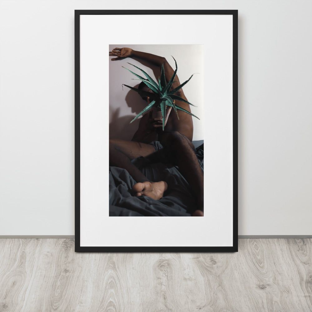 The Plant Daddy and His Aloes Matte Paper Framed Poster With Mat