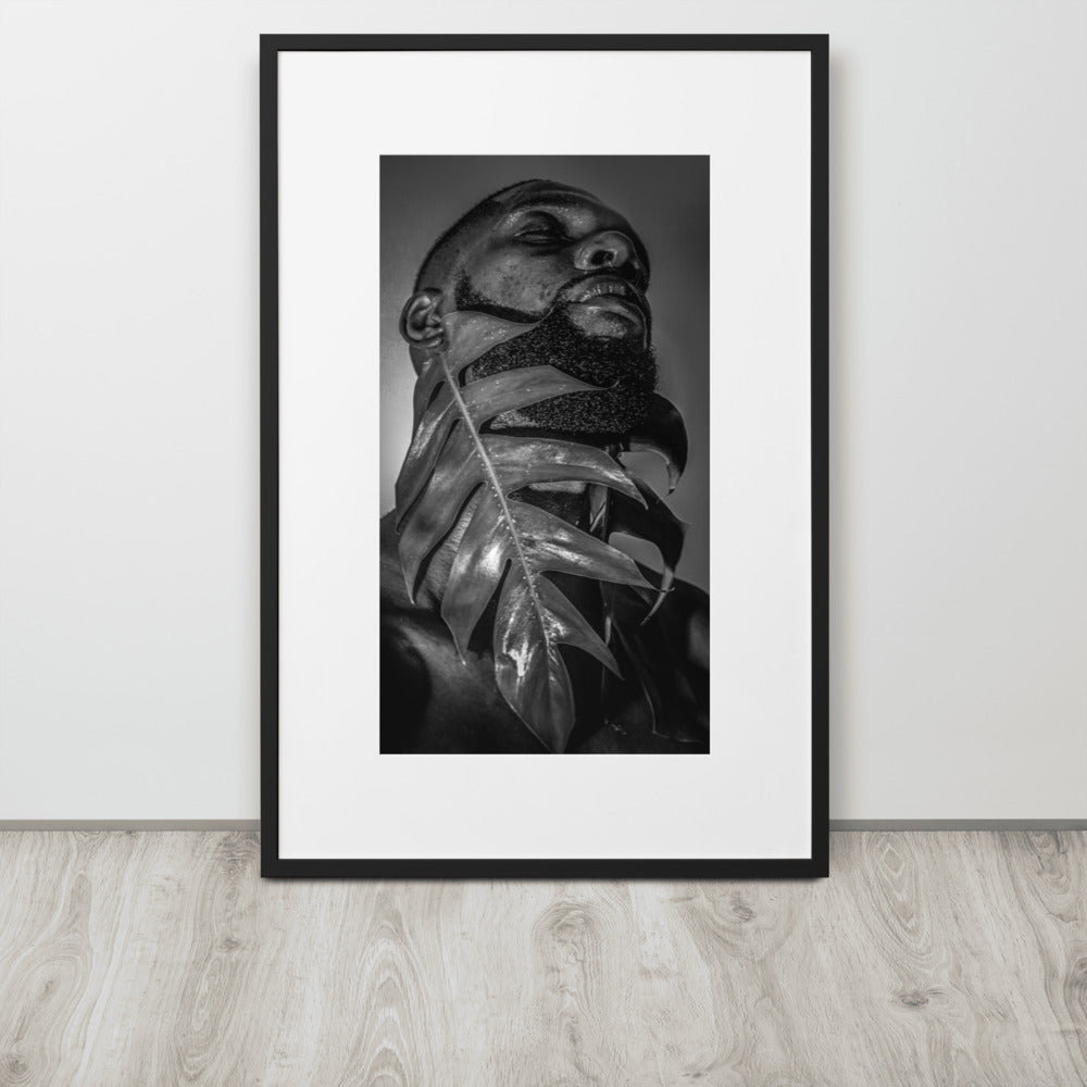 Fenestration Matte Paper Framed Poster With Mat (Black and White)