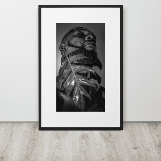 Fenestration Matte Paper Framed Poster With Mat (Black and White)