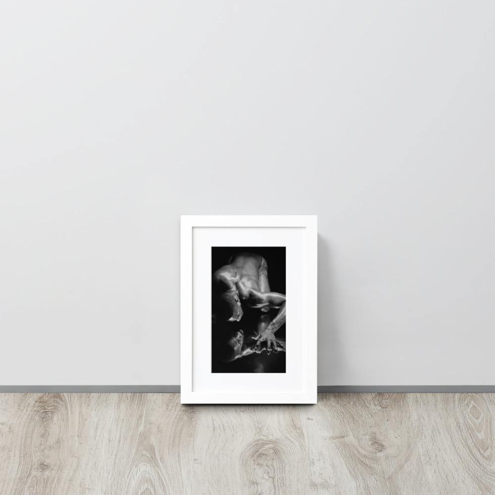 Introspection Black Matte Paper Framed Poster With Mat - Innovign Art