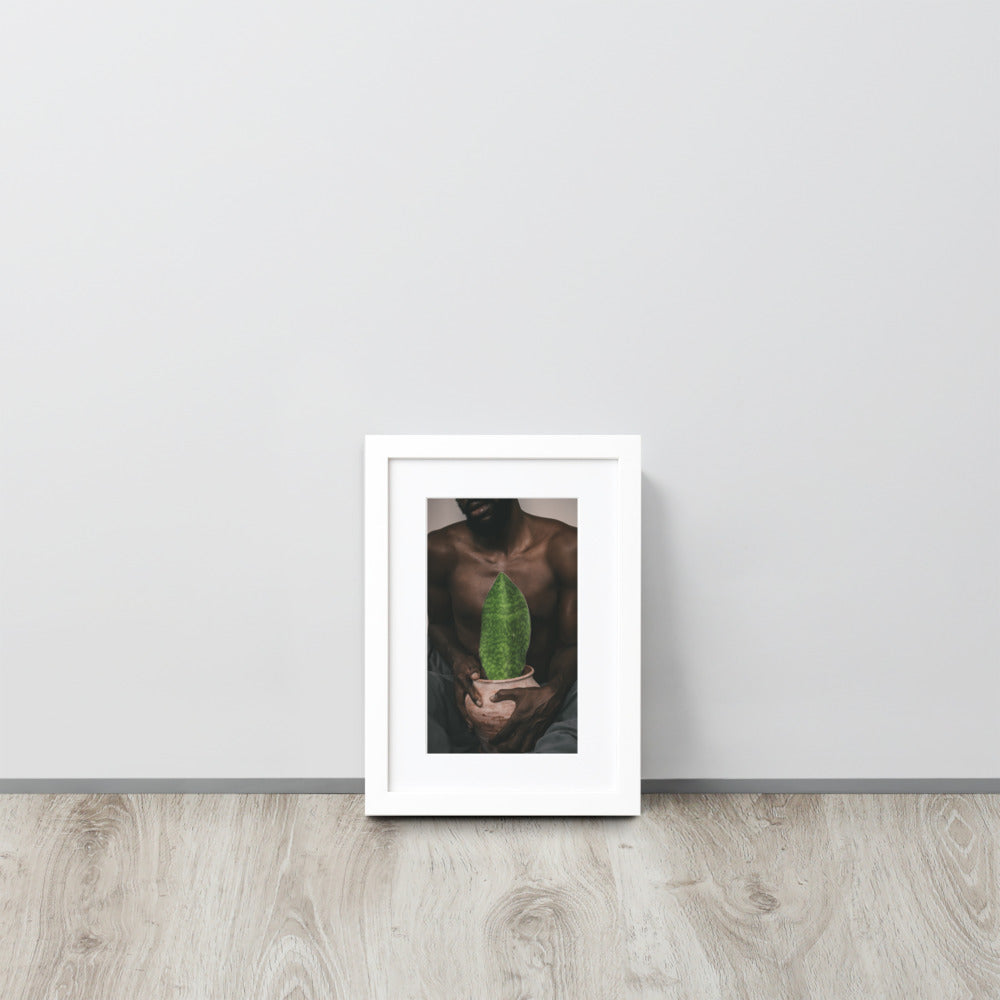 A Whale Fin's Cradle Matte Paper Framed Poster With Mat