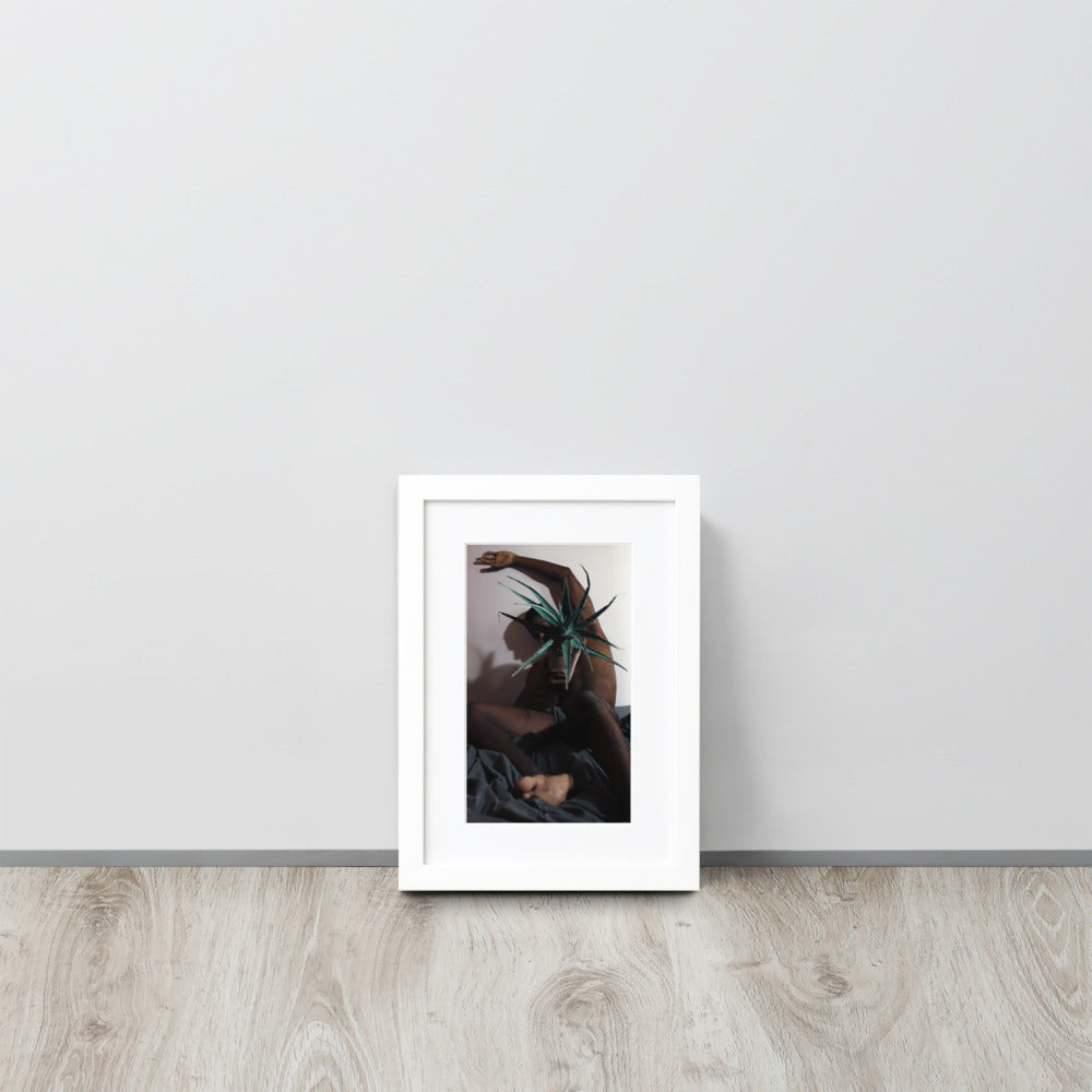The Plant Daddy and His Aloes Matte Paper Framed Poster With Mat