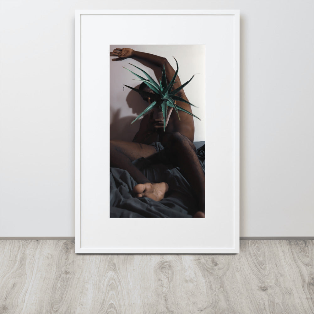 The Plant Daddy and His Aloes Matte Paper Framed Poster With Mat